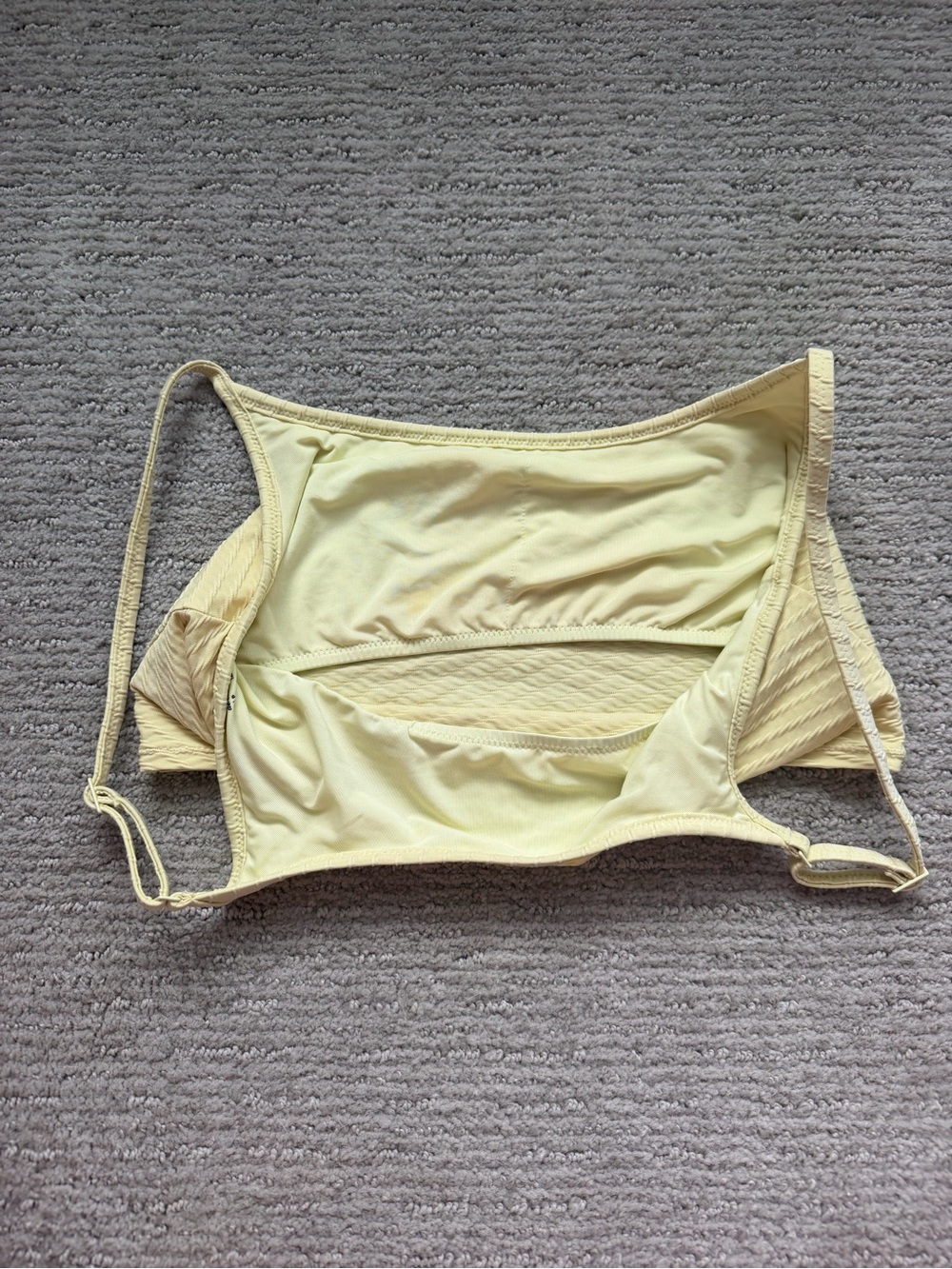 Yellow Ribbed Bikini Top - Picture 5 of 5
